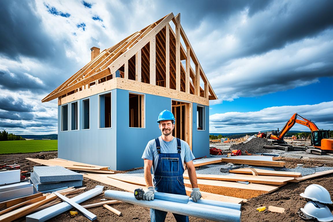 sonhar com casa em construção